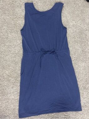 Columbia Sleeveless Drawstring Waist Blue Casual Dress